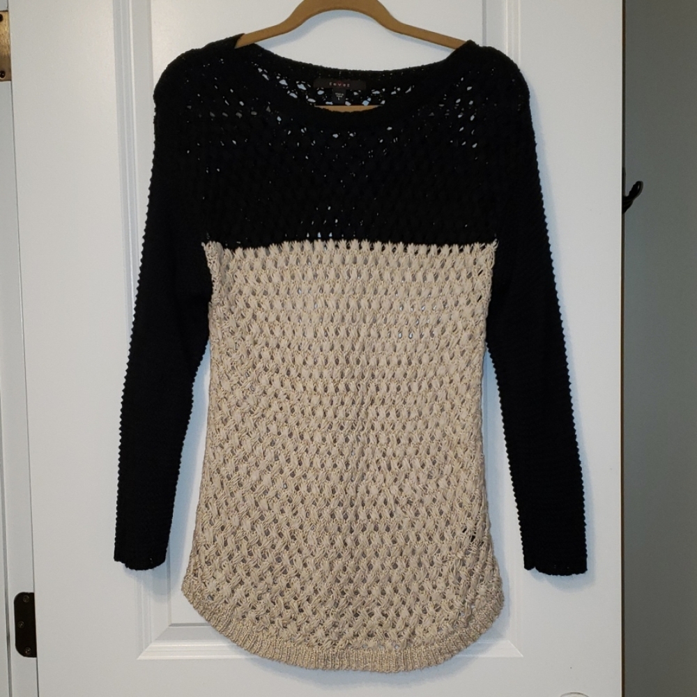 Black and cream sweater
